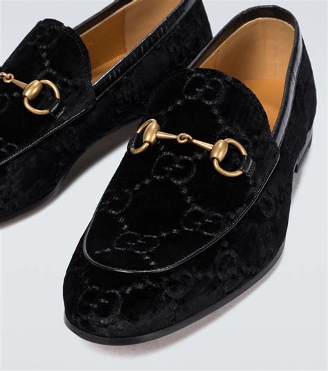 gucci jordaan gg velvet loafer black|Gucci loafer black friday.